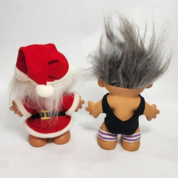 2 Vintage 8" Russ Troll Santa Claus Christmas & Aged to Perfection Figures Dolls - Picture 4 of 10